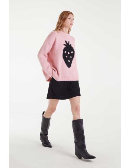 FALDA CORTA CON TEJIDO DE PANA.