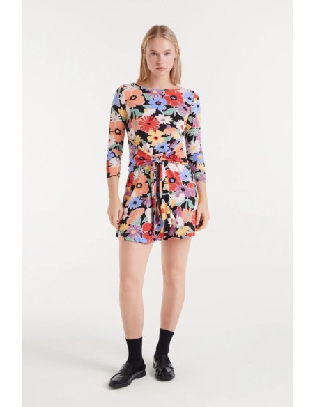 VESTIDO CORTO CON ESTAMPADO HAMPTON BIG.