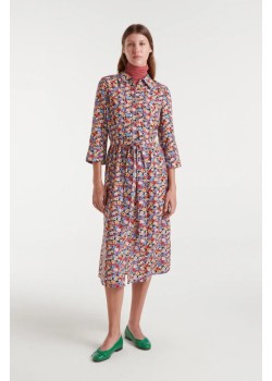 VESTIDO MIDI CREPÉ LIGERO CON ESTAMPADO HAMPTON SMALL.