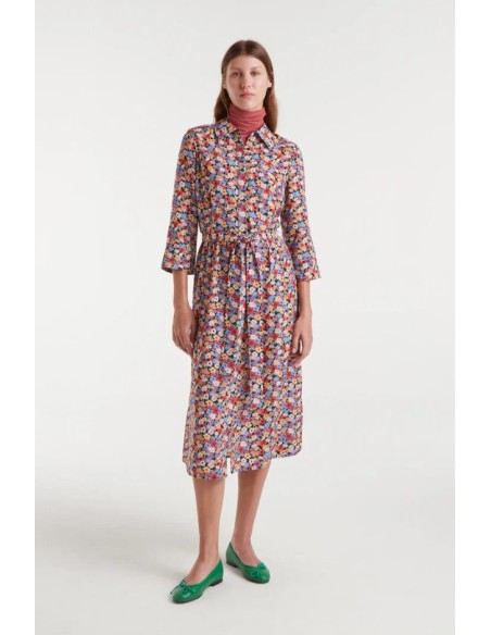 VESTIDO MIDI CREPÉ LIGERO CON ESTAMPADO HAMPTON SMALL.