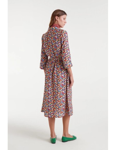 VESTIDO MIDI CREPÉ LIGERO CON ESTAMPADO HAMPTON SMALL.