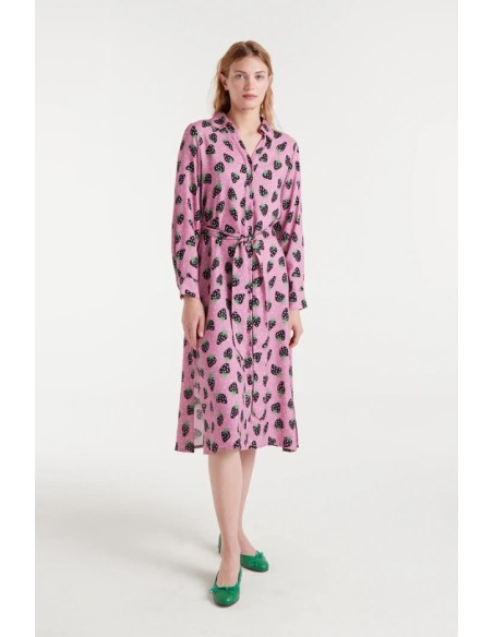 VESTIDO MIDI CAMISERO CON ESTAMPADO MORANGO SMALL.