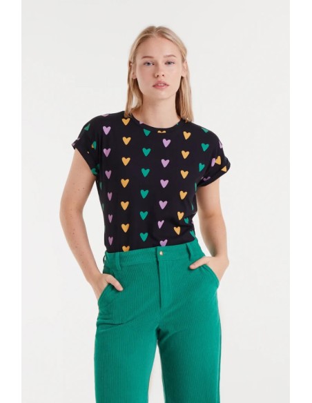 CAMISETA 100% ALGODÓN CON ESTAMPADO CUPIDO LINES.