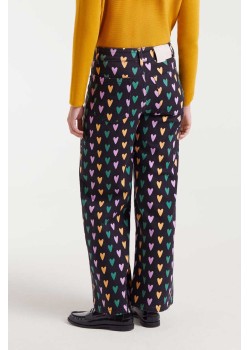 PANTALÓN VAQUERO DE TEJIDO DENIM ELÁSTICO CON ESTAMPADO CÚPIDO LINES.