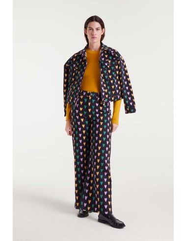 PANTALÓN VAQUERO DE TEJIDO DENIM ELÁSTICO CON ESTAMPADO CÚPIDO LINES.