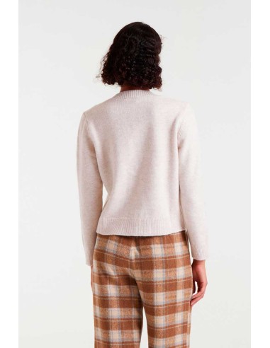 CHAQUETA DE PUNTO,CON DETALLES BOTONES DE COLORES.