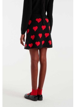 FALDA CORTA JACQUARD CON ESTAMPADO HEART ATTACK SMALL. 2