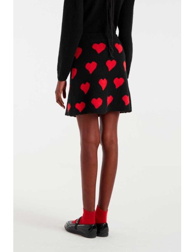 FALDA CORTA JACQUARD CON ESTAMPADO HEART ATTACK SMALL.