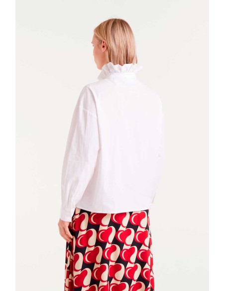 CAMISA 100%ALGODÓN CON VOLANTES.