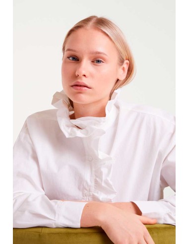 CAMISA 100%ALGODÓN CON VOLANTES.