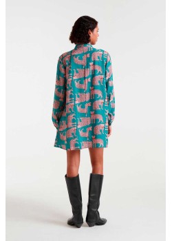 VESTIDO CORTO CON ESTAMPADO ONCA. 2