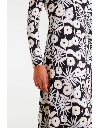 VESTIDO LARGO CON ESTAMPADO TOFU.