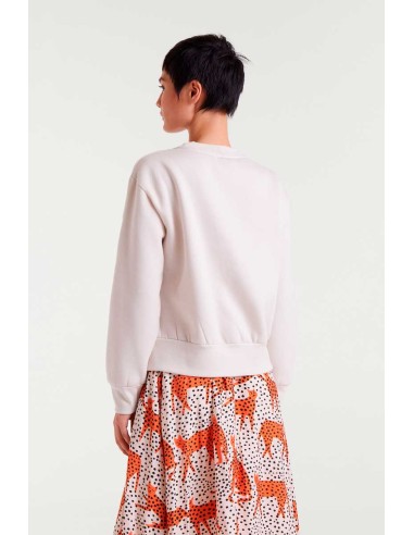 SUDADERA BLANCA CON ESTAMPADO CAT LOVER SINCE FOREVER.