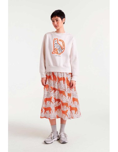 SUDADERA BLANCA CON ESTAMPADO CAT LOVER SINCE FOREVER.