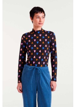 CAMISETA MANGA LARGA CON ESTAMPADO POTPURRÍ.