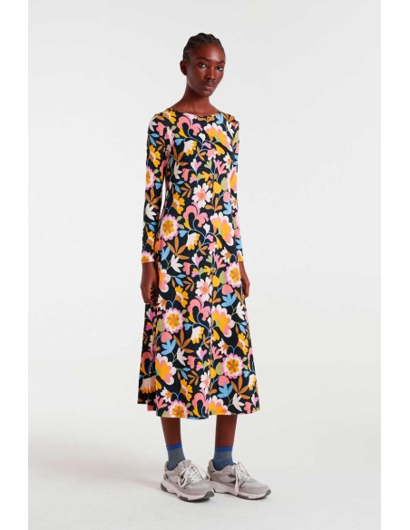 VESTIDO MIDI CON ESTAMPADO BABOUSHKA.