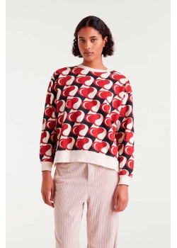 SUDADERA CON ESTAMPADO HEART ATTACK.