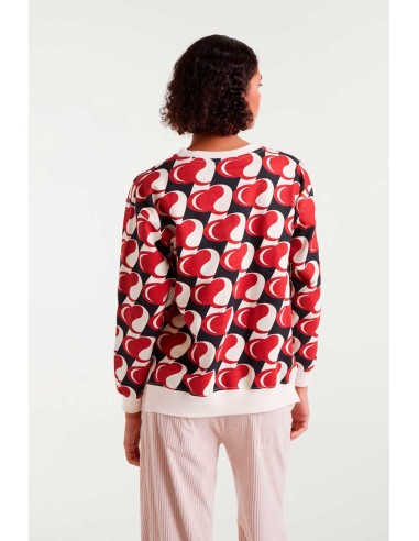 SUDADERA CON ESTAMPADO HEART ATTACK.