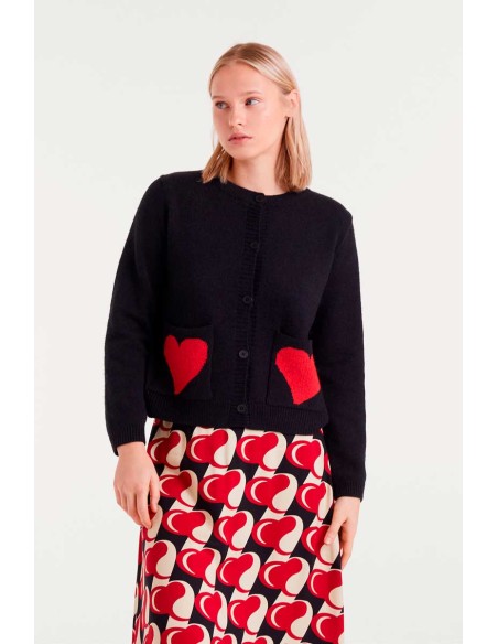 CHAQUETA JACQUARD CON ESTAMPADO HEART ATTACK SMALL.