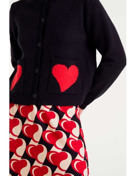 CHAQUETA JACQUARD CON ESTAMPADO HEART ATTACK SMALL.