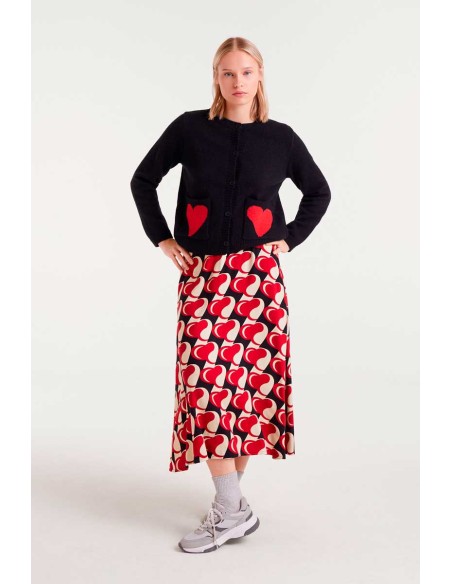 CHAQUETA JACQUARD CON ESTAMPADO HEART ATTACK SMALL.