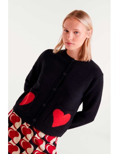 CHAQUETA JACQUARD CON ESTAMPADO HEART ATTACK SMALL.
