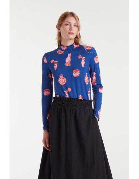 CAMISETA CON ESTAMPADO PORCELAIN.