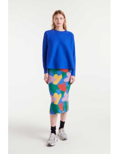 JERSEY DE PUNTO EVASÉCON CUELLO REDONDO Y MANGA LARGA.