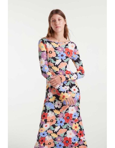 VESTIDO MIDI CON ESTAMPADO HAMPTON BIG.