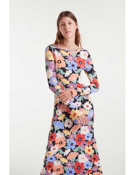 VESTIDO MIDI CON ESTAMPADO HAMPTON BIG.