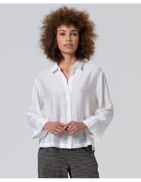 CAMISA OVERSIZE,MANGA CAMPANA.