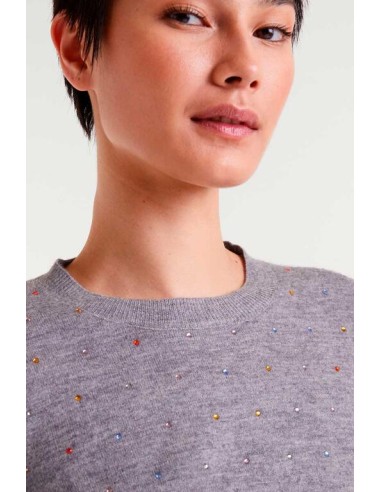 JERSEY DE PUNTO FINO CON DETALLES MULTICOLOR.