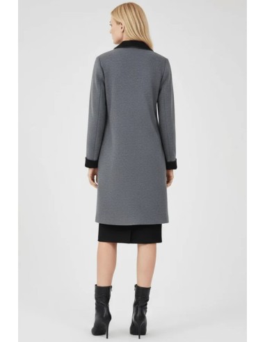 CHAQUETA LARGA DUPLO SIN BOTONES.