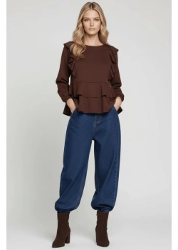 JERSEY SUDADERA RAGLAN CON VOLANTES.