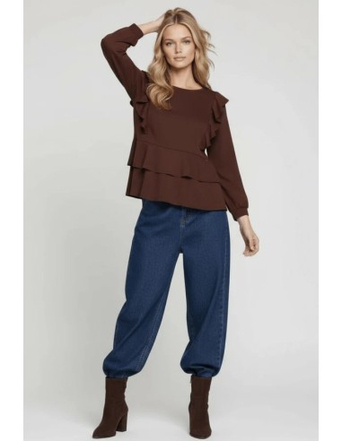 JERSEY SUDADERA RAGLAN CON VOLANTES.