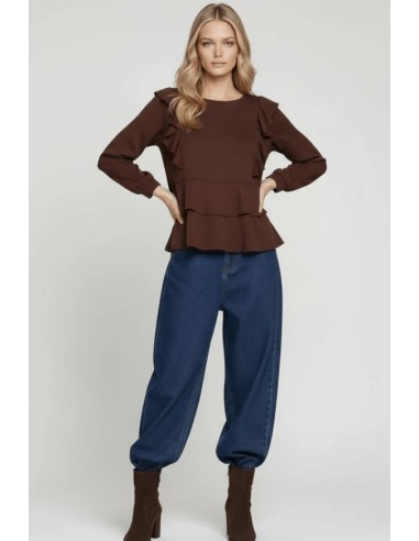 JERSEY SUDADERA RAGLAN CON VOLANTES.