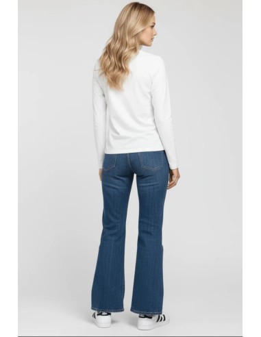 CAMISETA CON STRAS MULTICOLOR MANGA LARGA.