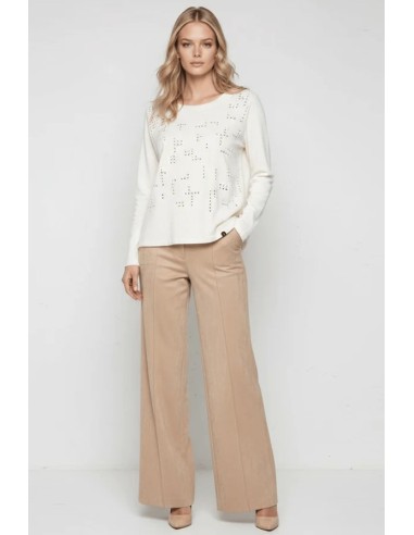 CAMISETA CON STRAS MULTICOLOR MANGA LARGA.