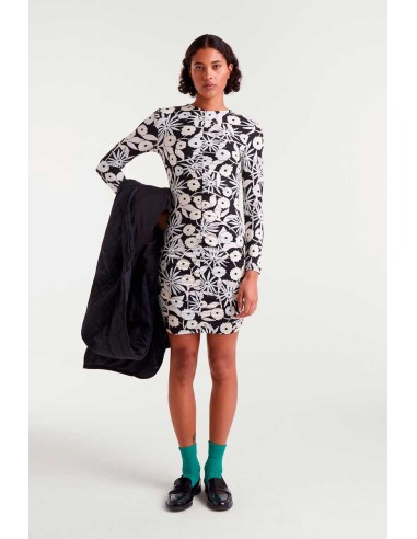 VESTIDO CORTO CON ESTAMPADO TOFU.