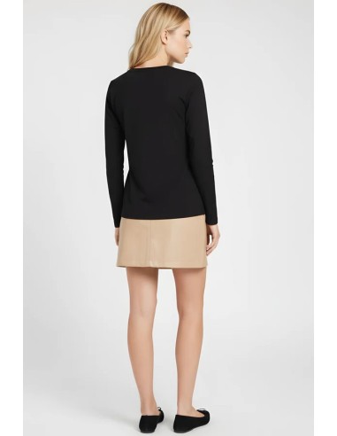 CAMISETA CON STRASS MULTICOLOR MANGA LARGA