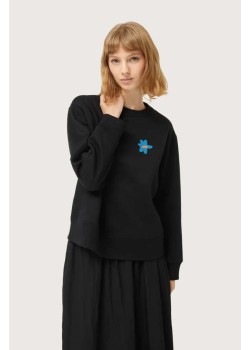 SUDADERA CON PARCHE DE FLOR.