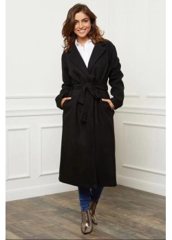 Abrigo de largo medio con un corte fluido y femenino y un cuello sastre estructurado. 2