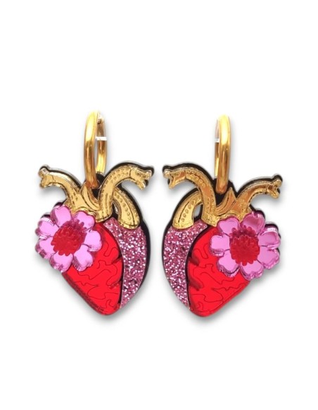 E0747PENDIENTES ANATÓMICO DEL CORAZÓN.