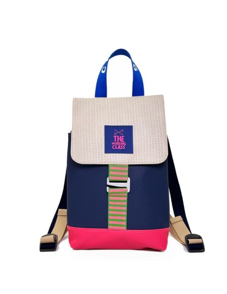 MOCHILA THE HOOK MINI SOLAPA RATTAN BEIGE IMPERMEABLE DZ.