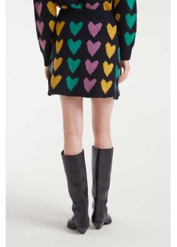 FALDA CORTA DE PUNTO JACQUARD CON ESTAMPADO CUPIDO LINES. 2