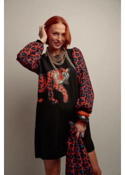 VESTIDO ABULLONADO TIGRE CAYE. 2