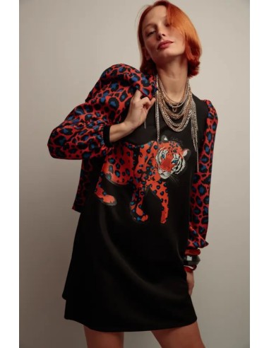 VESTIDO ABULLONADO TIGRE CAYE.