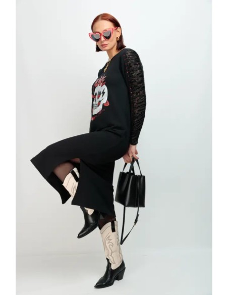 VESTIDO LARGO ROMEO SKULL LOVE.