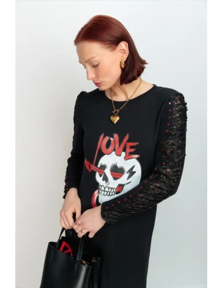 VESTIDO LARGO ROMEO SKULL LOVE.