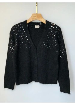 CHAQUETA DE PUNTO CON LENTEJUELAS.
